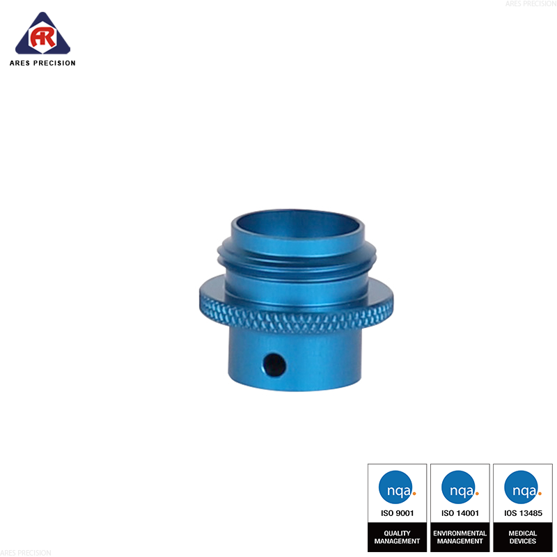 Blue anodized-CNC machined aluminum alloy